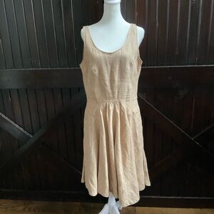 Taylor Taupe Dress with Zipper Detail